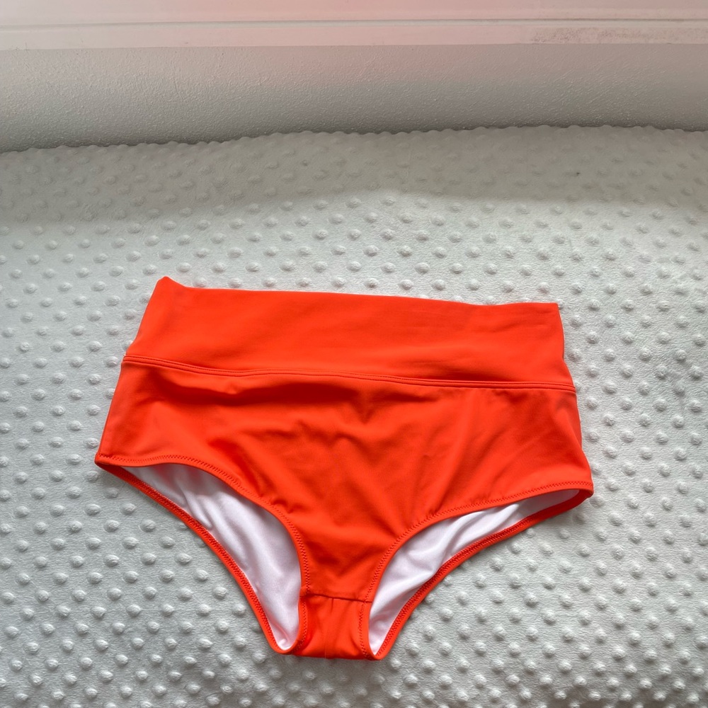PINK HIGH WAISTED SWIM BOTTOM - Orange